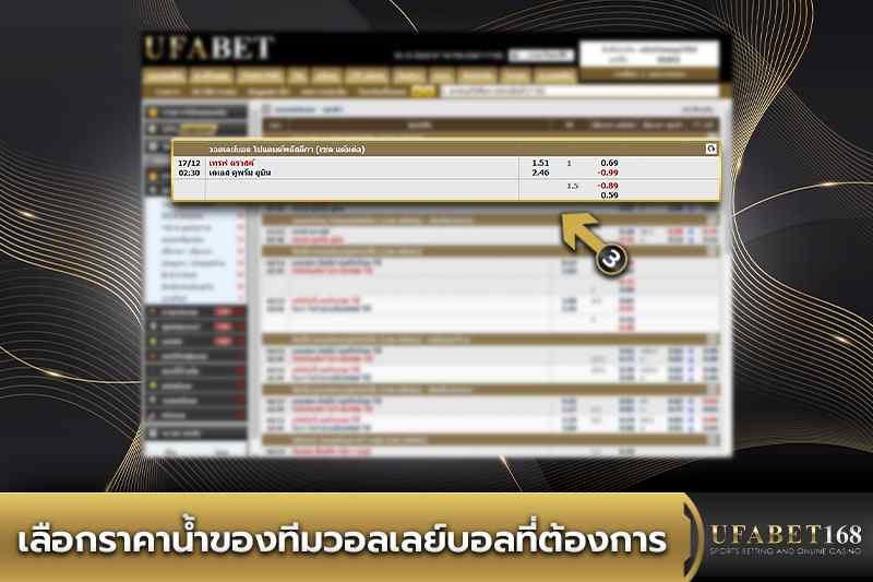 เลือกราคาน้ำของทีมวอลเลย์บอล